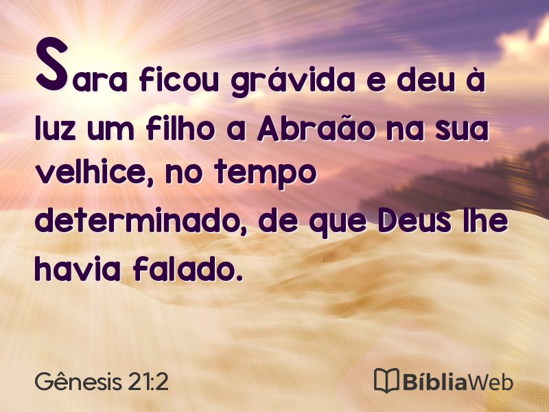 Gênesis 21:2 em imagem para compartilhar