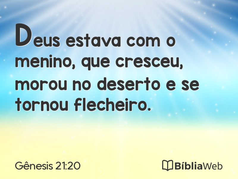 Gênesis 21:20 em imagem para compartilhar