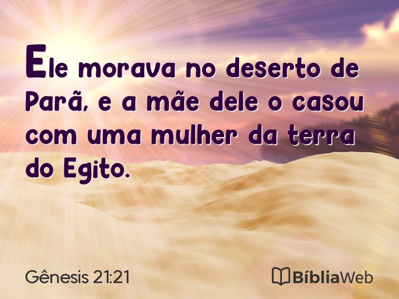 Gênesis 21:21 em imagem para compartilhar