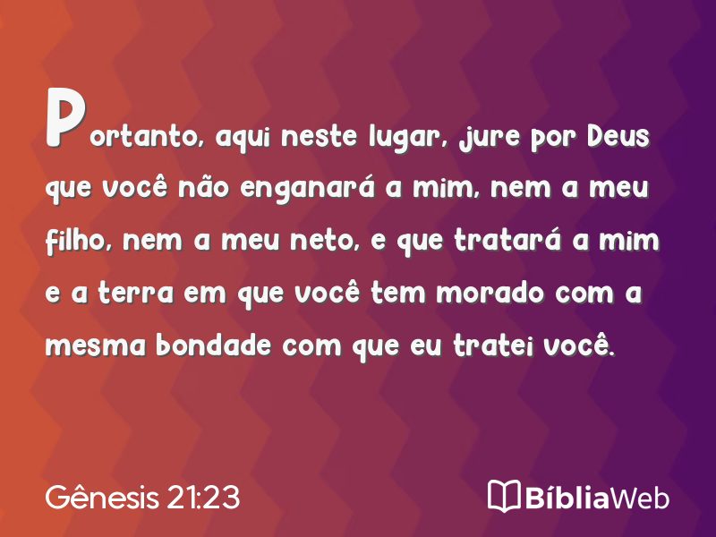 Gênesis 21:23 em imagem para compartilhar