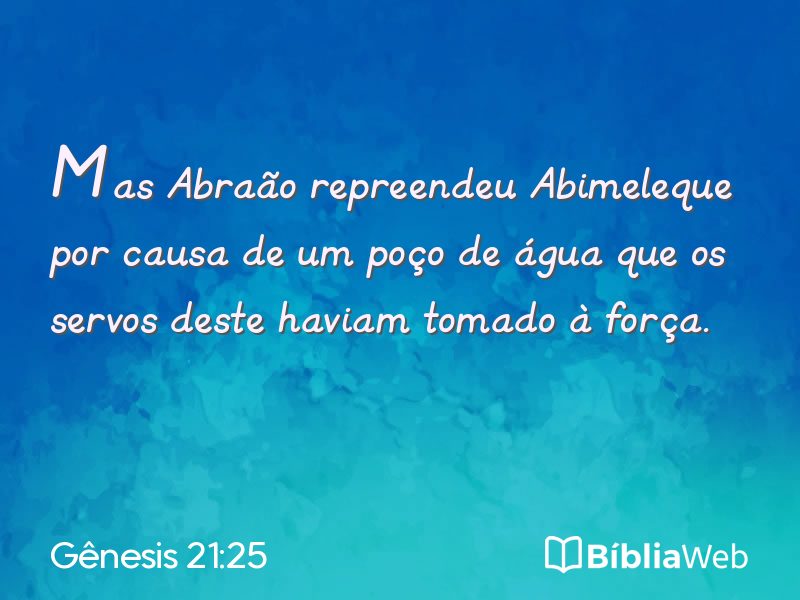 Gênesis 21:25 em imagem para compartilhar