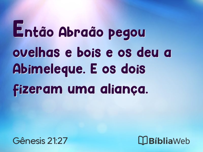 Gênesis 21:27 em imagem para compartilhar