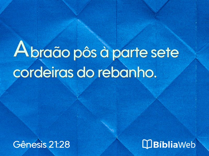 Gênesis 21:28 em imagem para compartilhar