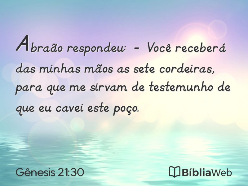 Gênesis 21:30 em imagem para compartilhar