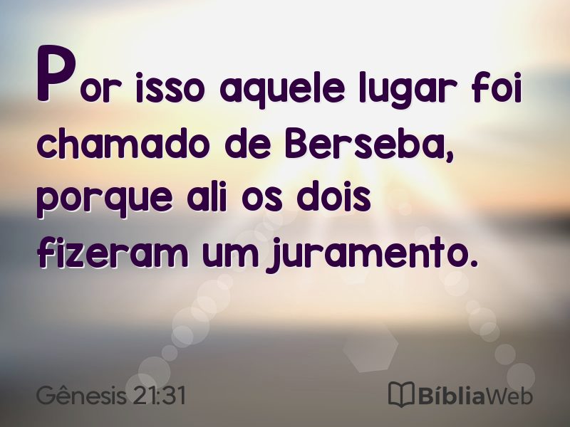 Gênesis 21:31 em imagem para compartilhar
