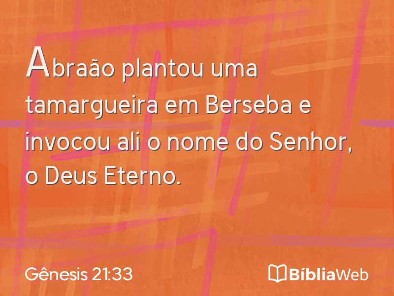 Gênesis 21:33 em imagem para compartilhar