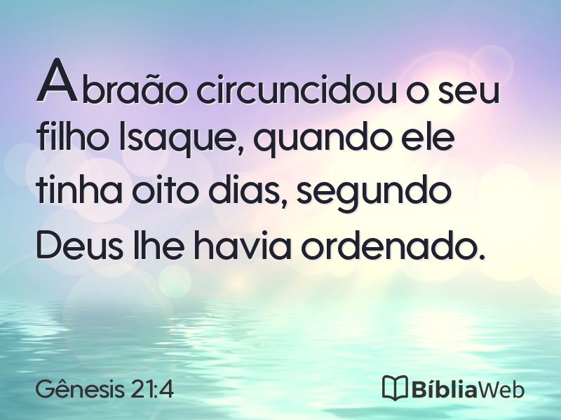 Gênesis 21:4 em imagem para compartilhar