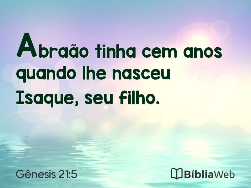 Gênesis 21:5 em imagem para compartilhar