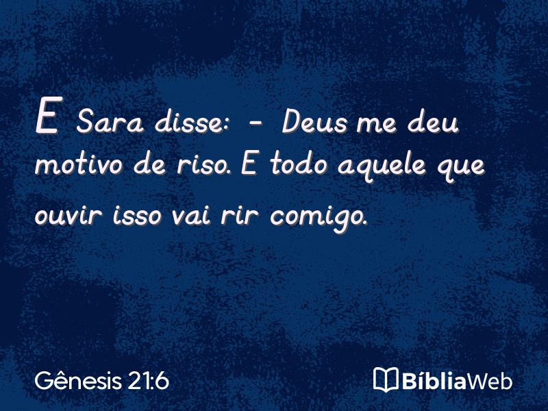 Gênesis 21:6 em imagem para compartilhar