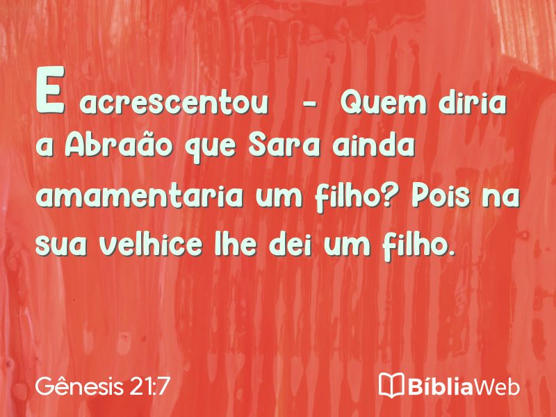 Gênesis 21:7 em imagem para compartilhar