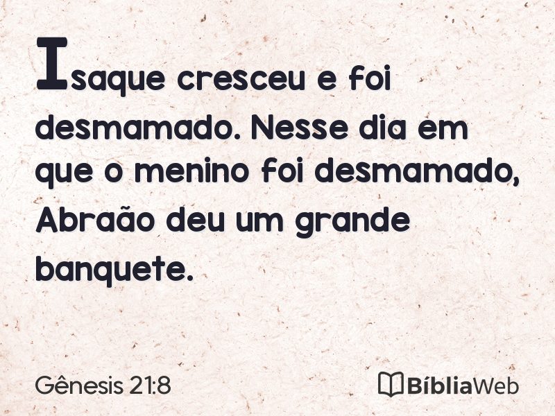 Gênesis 21:8 em imagem para compartilhar