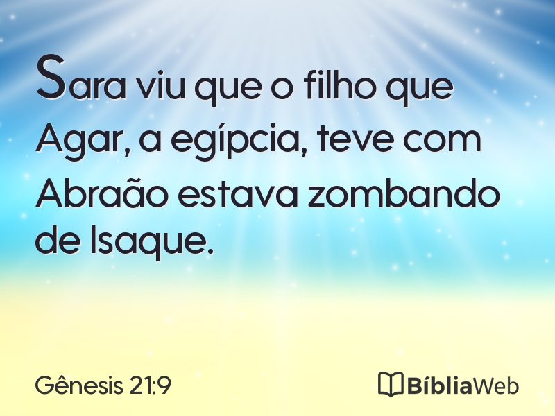Gênesis 21:9 em imagem para compartilhar