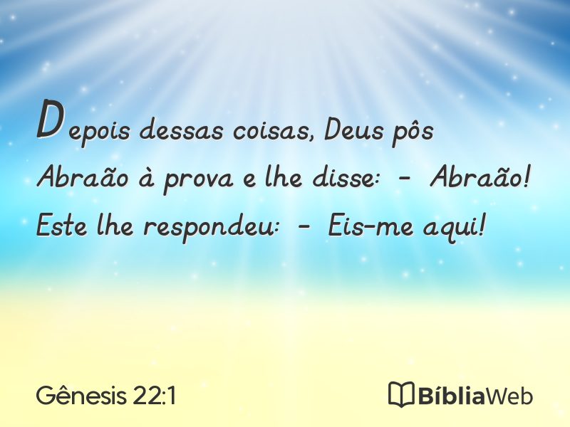 Gênesis 22:1 em imagem para compartilhar