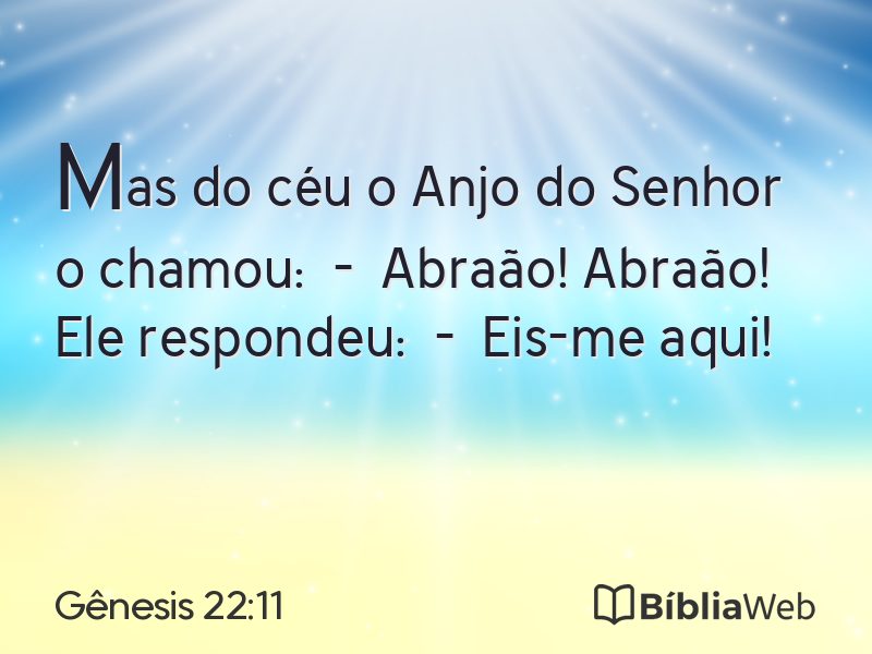 Gênesis 22:11 em imagem para compartilhar