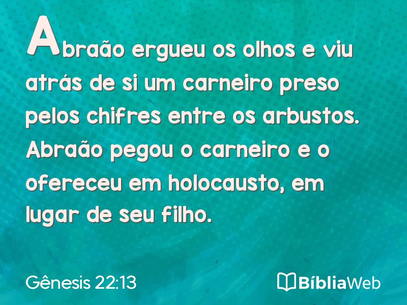 Gênesis 22:13 em imagem para compartilhar