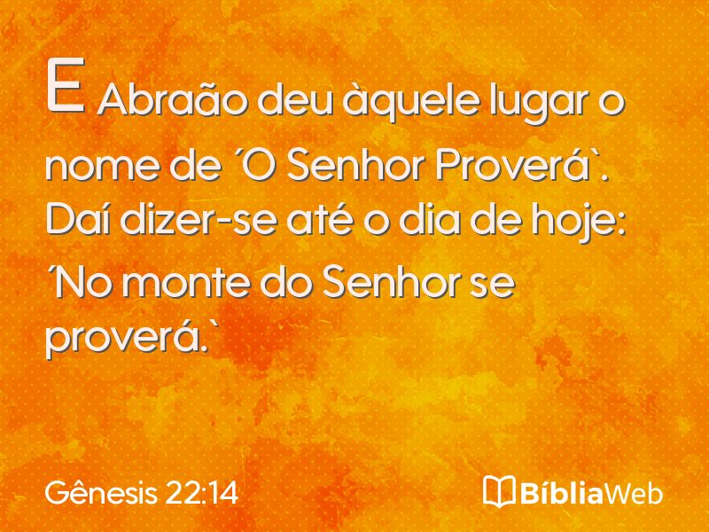 Gênesis 22:14 em imagem para compartilhar