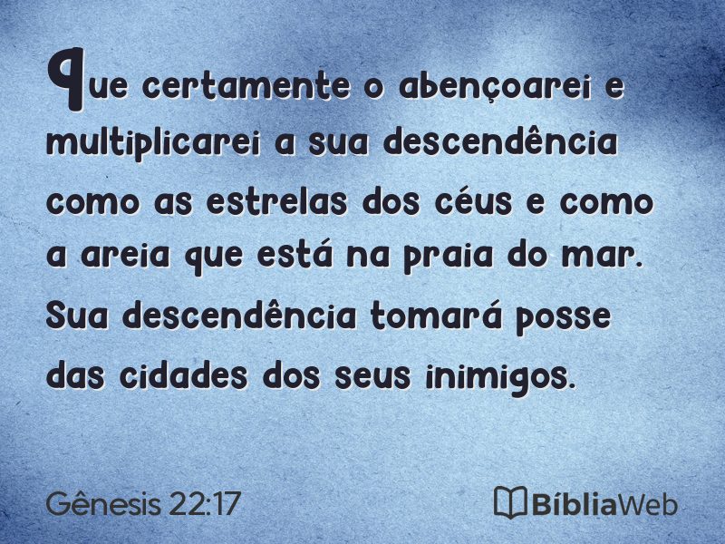 Gênesis 22:17 em imagem para compartilhar