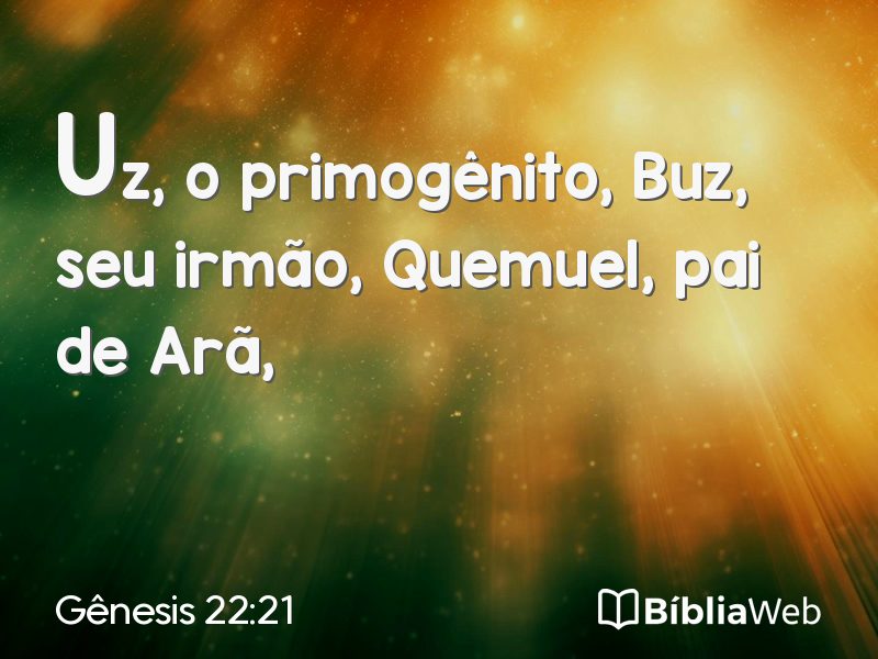 Gênesis 22:21 em imagem para compartilhar