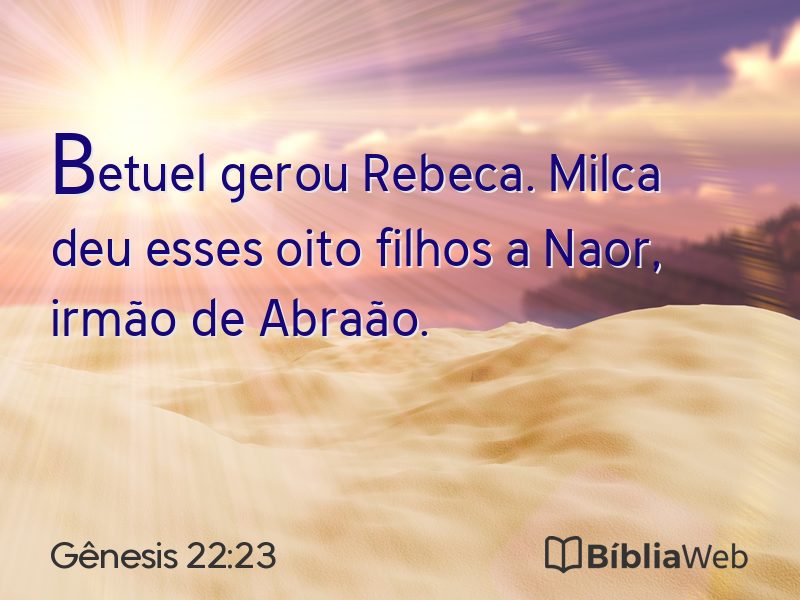 Gênesis 22:23 em imagem para compartilhar