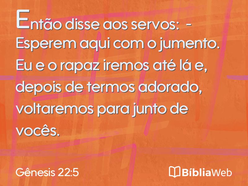 Gênesis 22:5 em imagem para compartilhar