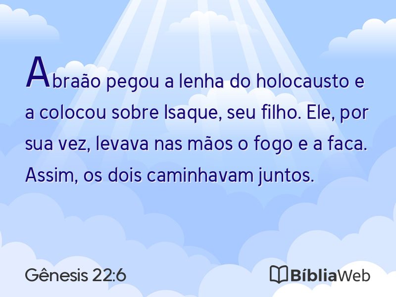 Gênesis 22:6 em imagem para compartilhar