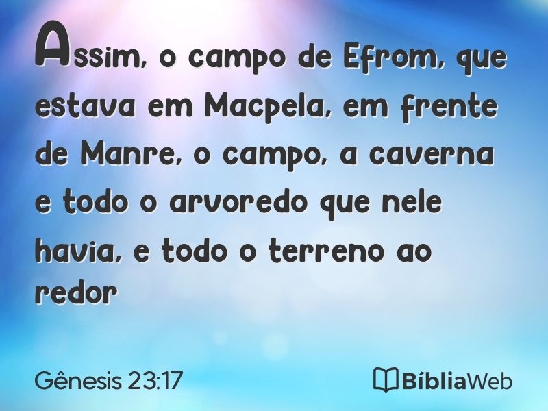Gênesis 23:17 em imagem para compartilhar