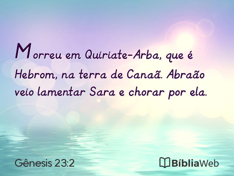 Gênesis 23:2 em imagem para compartilhar