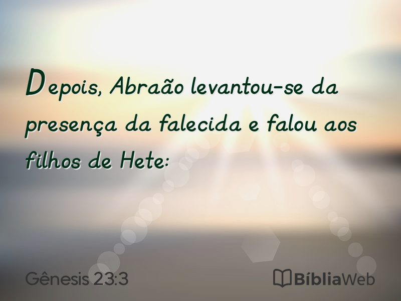 Gênesis 23:3 em imagem para compartilhar