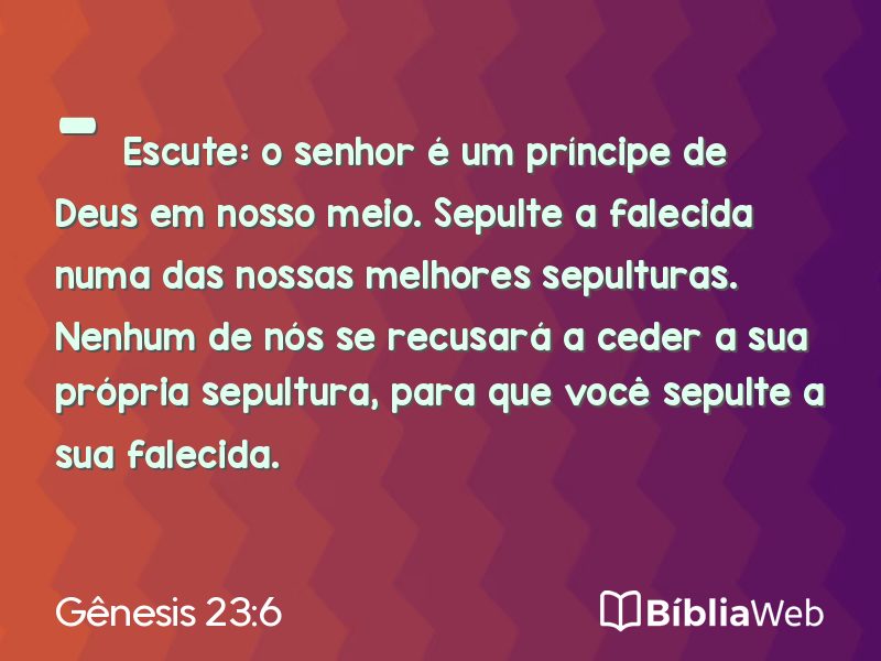 Gênesis 23:6 em imagem para compartilhar