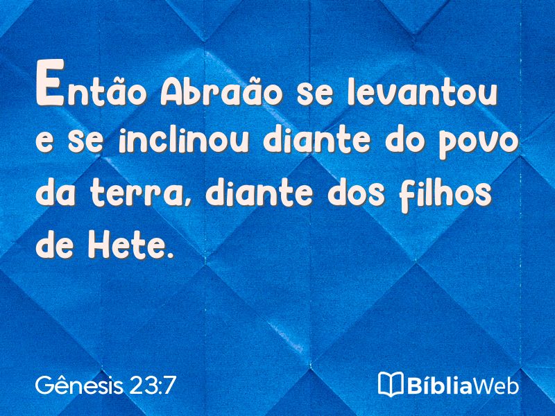 Gênesis 23:7 em imagem para compartilhar