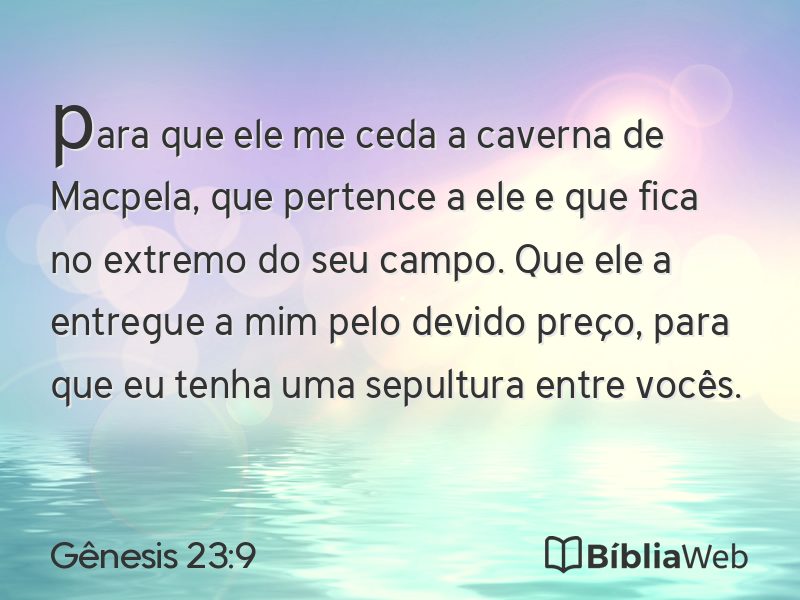 Gênesis 23:9 em imagem para compartilhar