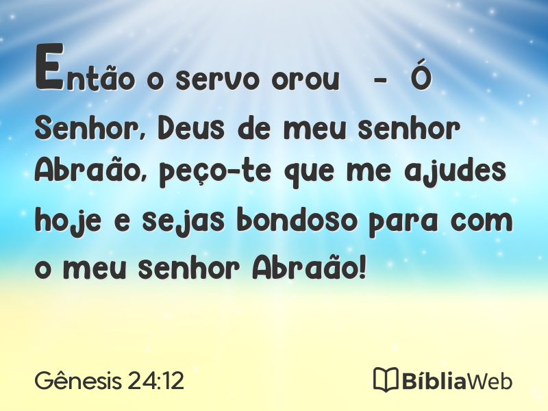 Gênesis 24:12 em imagem para compartilhar
