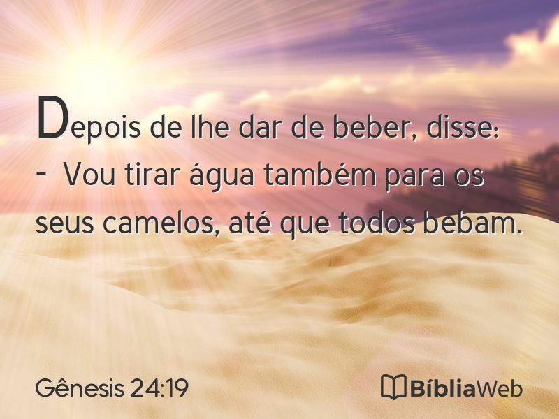 Gênesis 24:19 em imagem para compartilhar