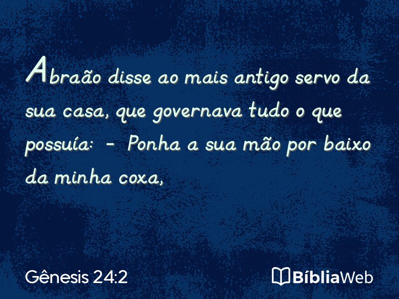Gênesis 24:2 em imagem para compartilhar