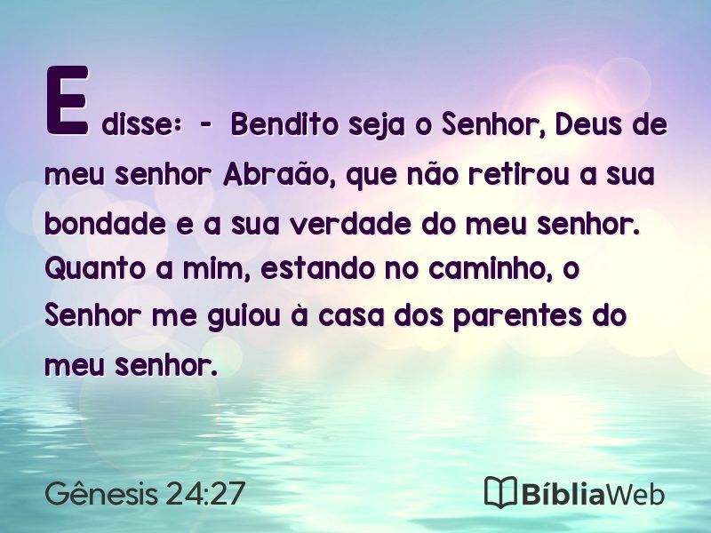 Gênesis 24:27 em imagem para compartilhar