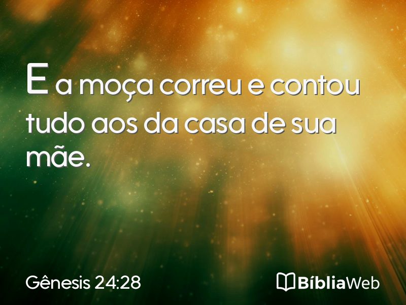 Gênesis 24:28 em imagem para compartilhar