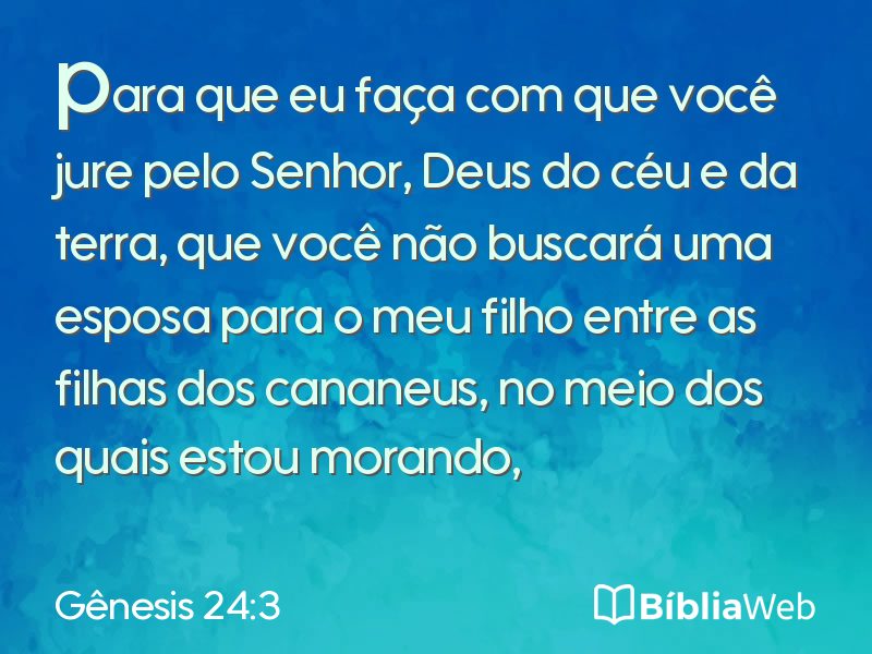 Gênesis 24:3 em imagem para compartilhar