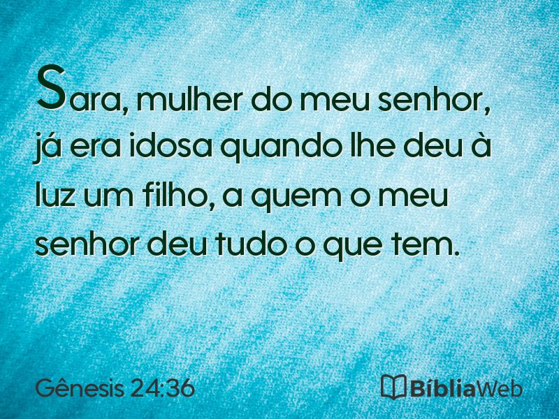 Gênesis 24:36 em imagem para compartilhar