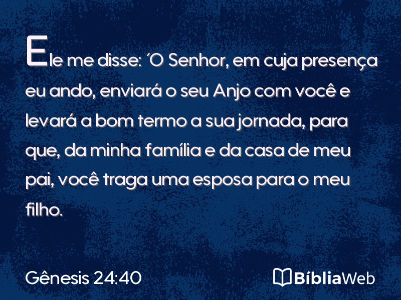 Gênesis 24:40 em imagem para compartilhar