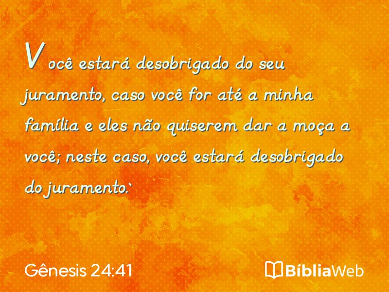 Gênesis 24:41 em imagem para compartilhar