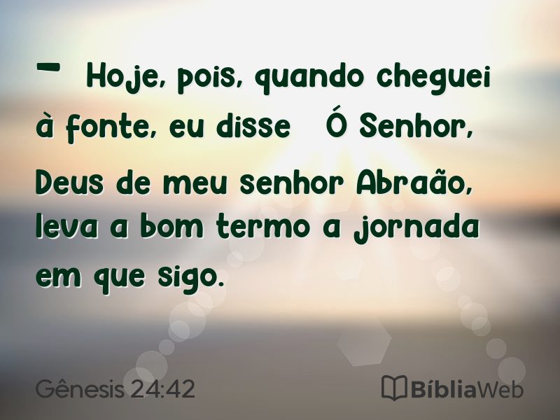 Gênesis 24:42 em imagem para compartilhar
