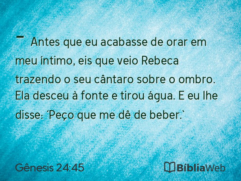 Gênesis 24:45 em imagem para compartilhar