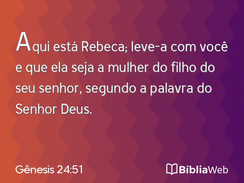 Gênesis 24:51 em imagem para compartilhar