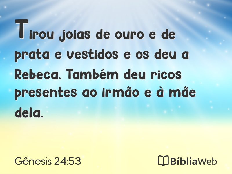 Gênesis 24:53 em imagem para compartilhar