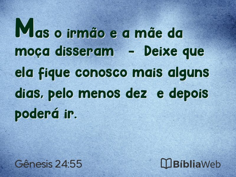 Gênesis 24:55 em imagem para compartilhar