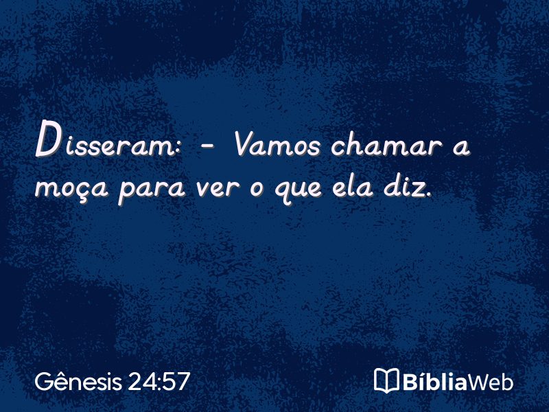 Gênesis 24:57 em imagem para compartilhar