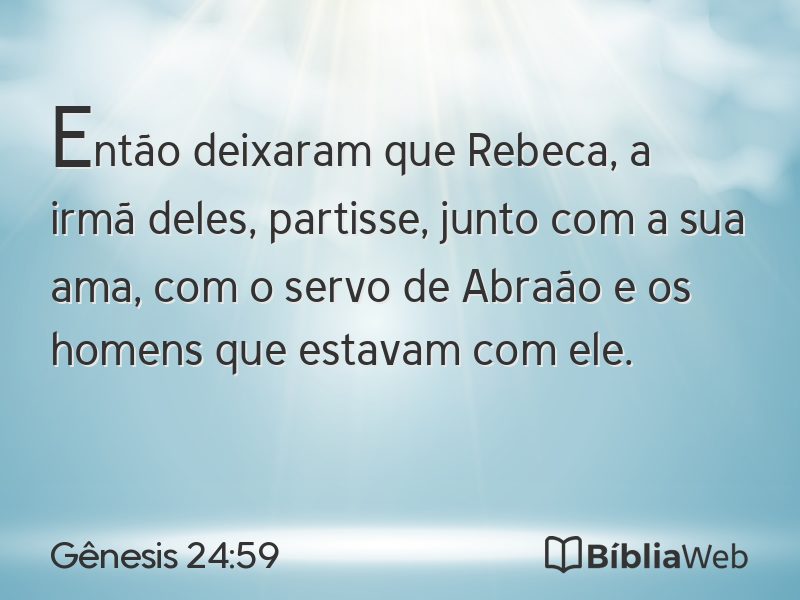 Gênesis 24:59 em imagem para compartilhar
