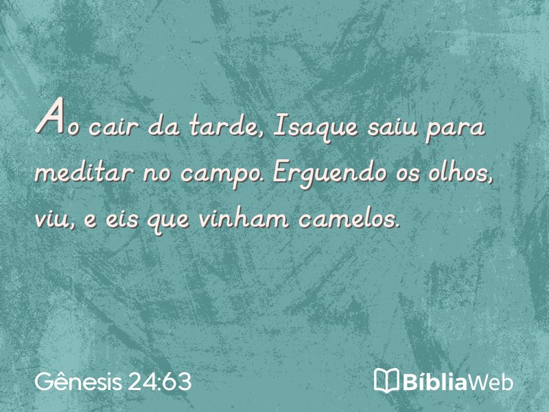 Gênesis 24:63 em imagem para compartilhar