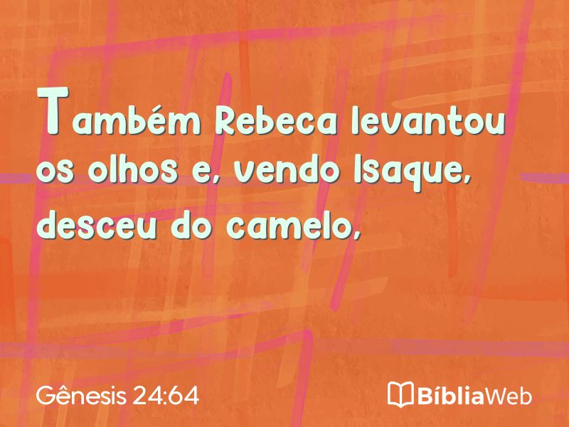 Gênesis 24:64 em imagem para compartilhar