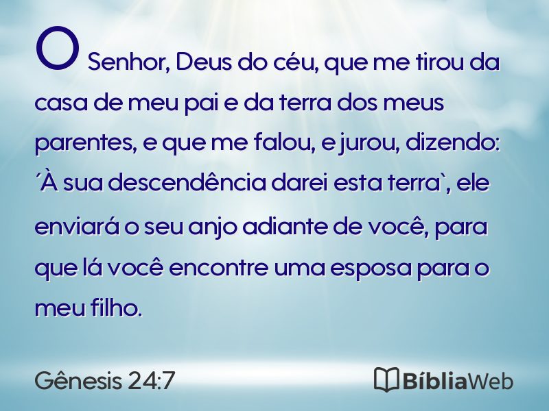 Gênesis 24:7 em imagem para compartilhar